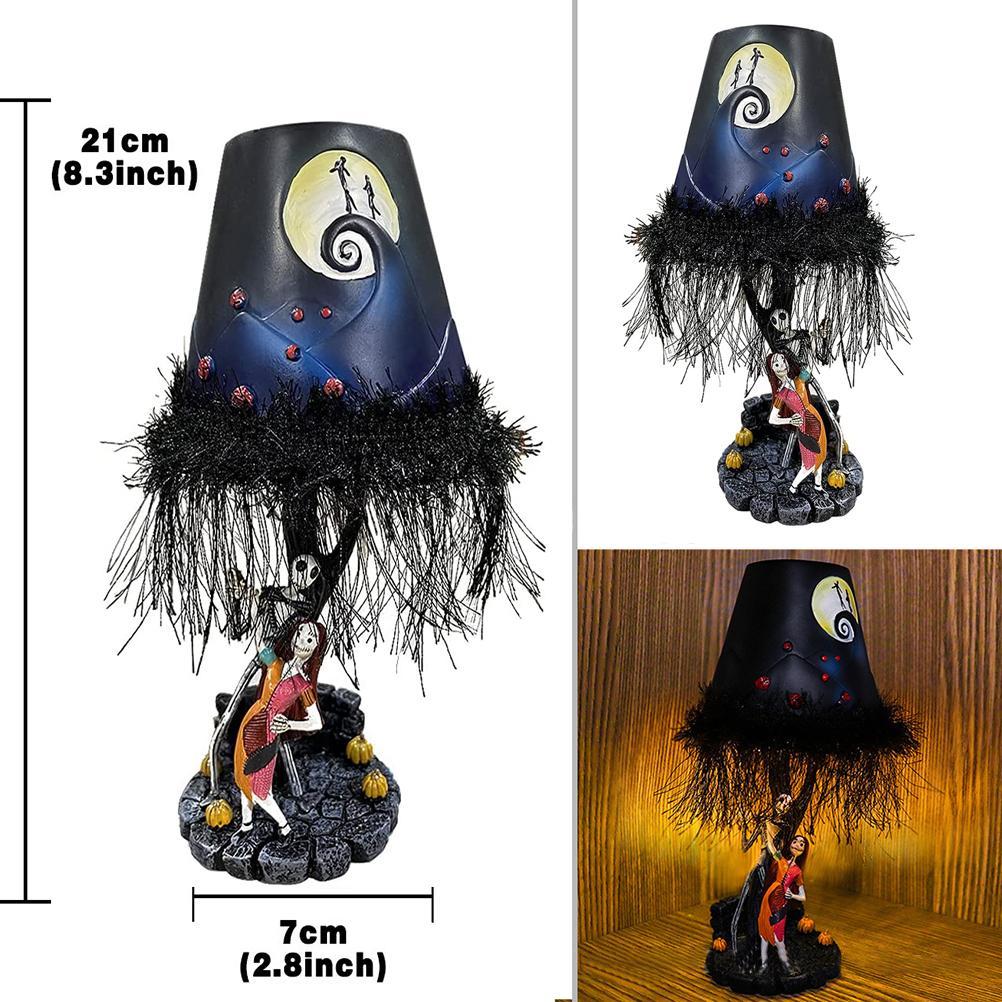 Halloween-led-tischlampe, Dekorativer Mond Aus Kunstharz Mit Fransen, Leuchtende Figur Für Den Schreibtisch, Geschenkidee