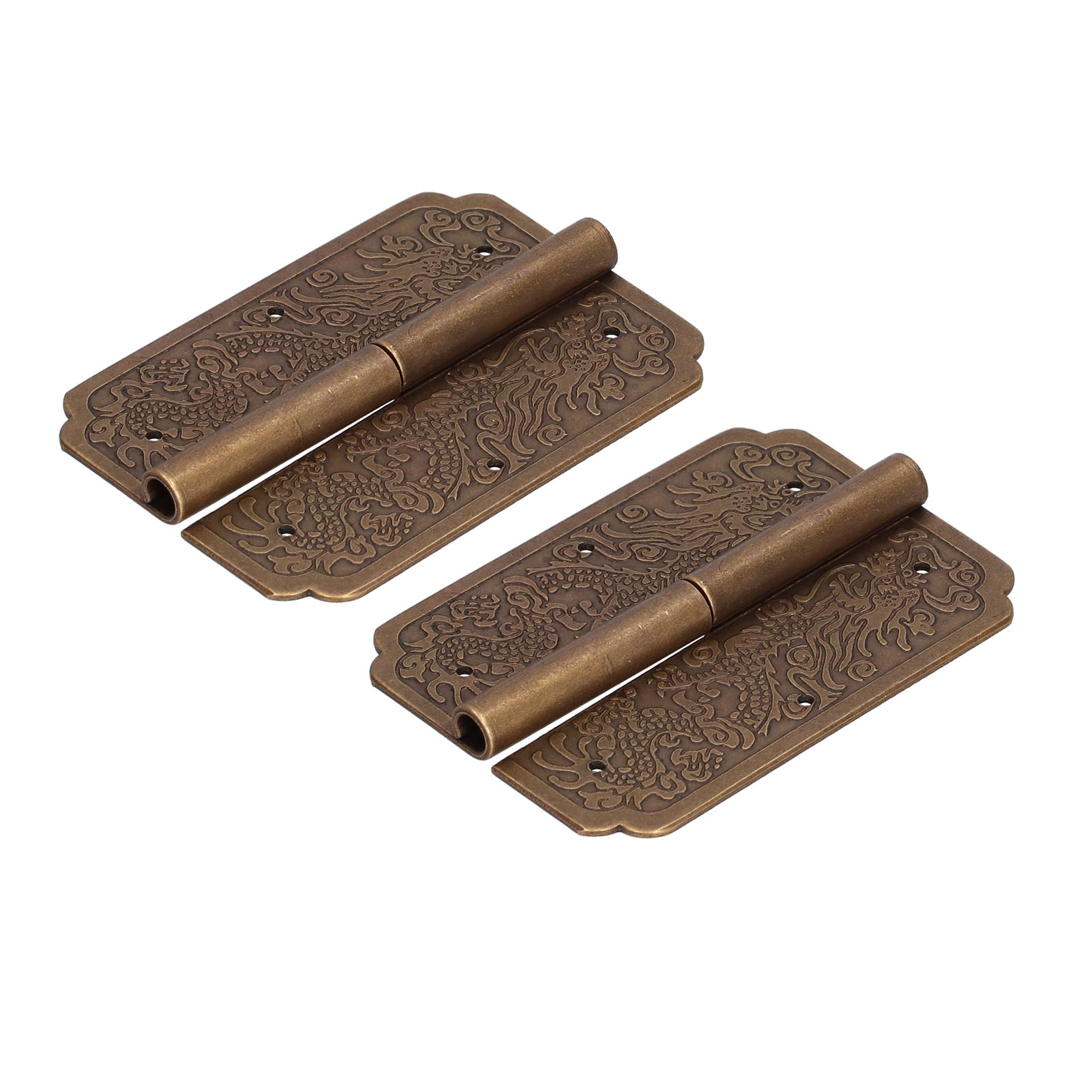 Retro-möbelscharniere, 2 Stück, Gealtertes Antikmessing, Dekorative Scharniere Für Schränke, Schmuckkästchen, Robuste Befestigungselemente.