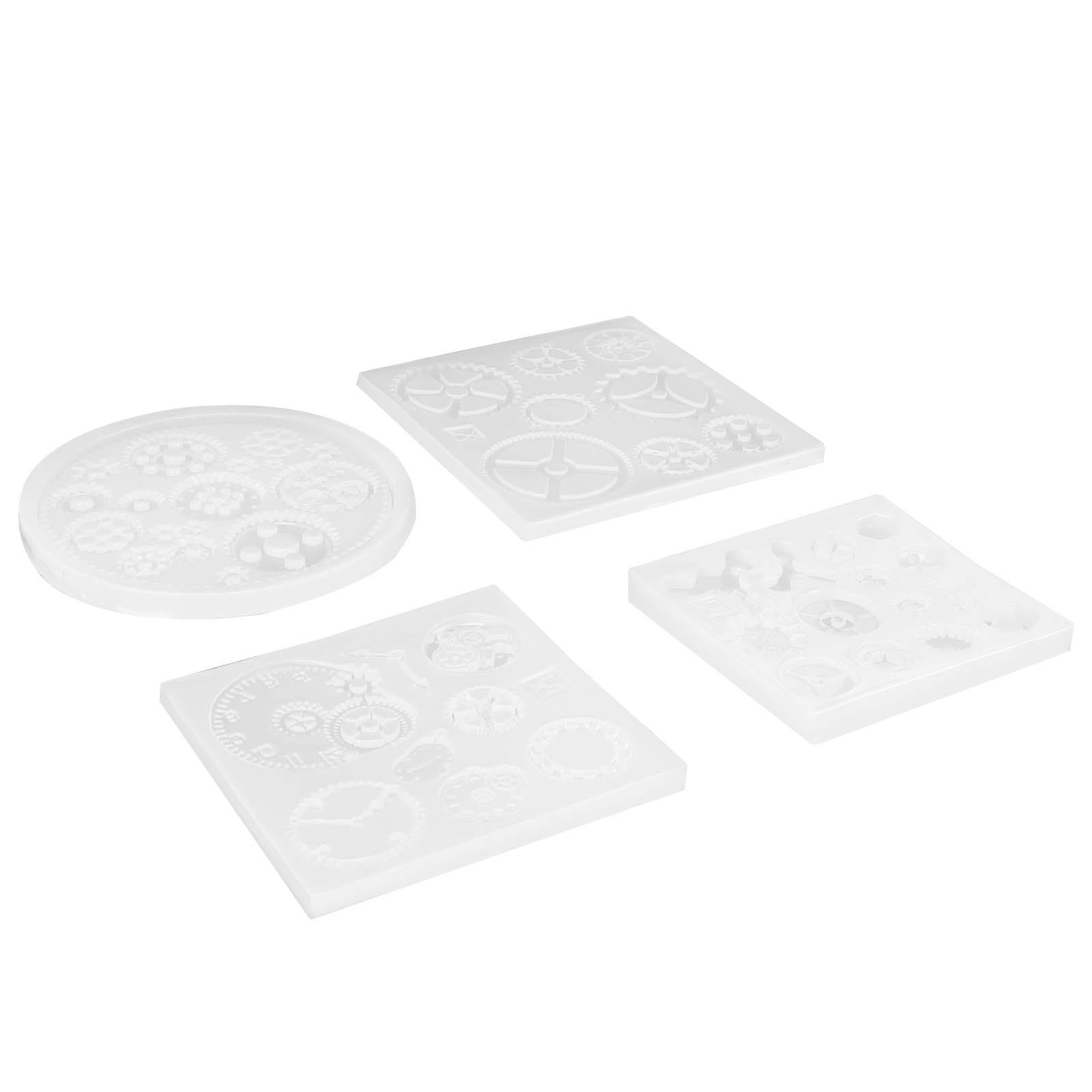 4-teilige Silikonform In Form Von Zahnrädern Für Schokolade, Modelliermasse, Tortendekoration, Kreatives Backwerkzeug