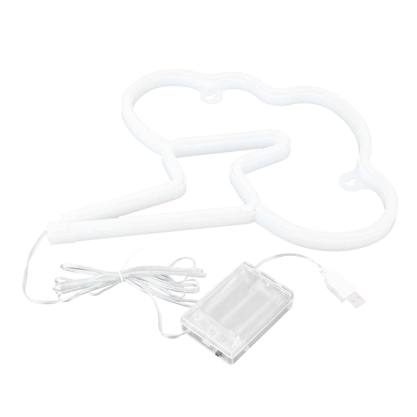 Zweifarbige Led-neonreklame, Usb- Oder Batteriebetriebene Neonlampe, Kinderzimmer-partydekoration, Weiß + Rosa