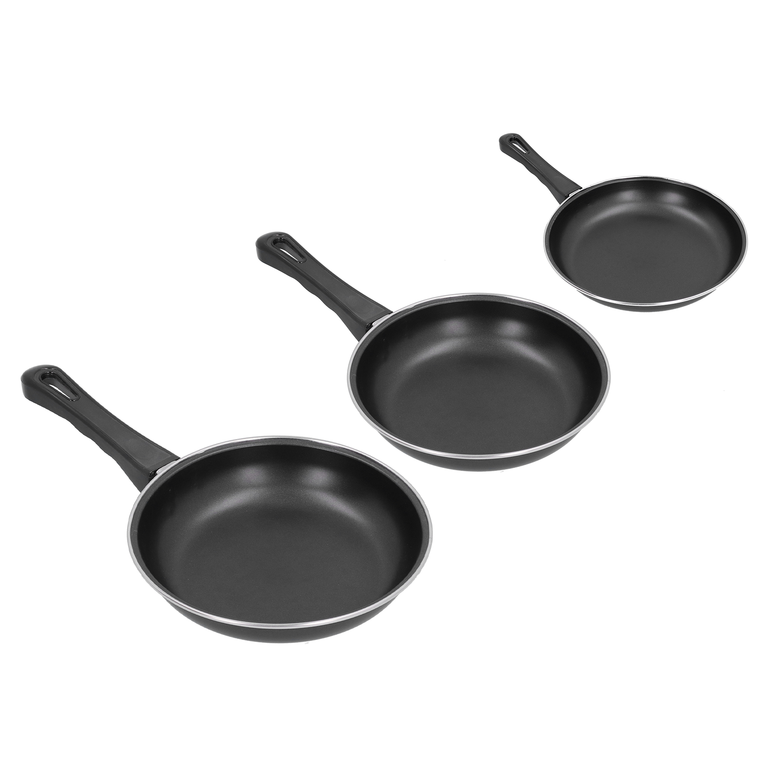 Set Aus 3 Mini-antihaftpfannen, Kochgeschirr Für Induktions- Und Gaskochfelder, Kompakte Küchenutensilien.