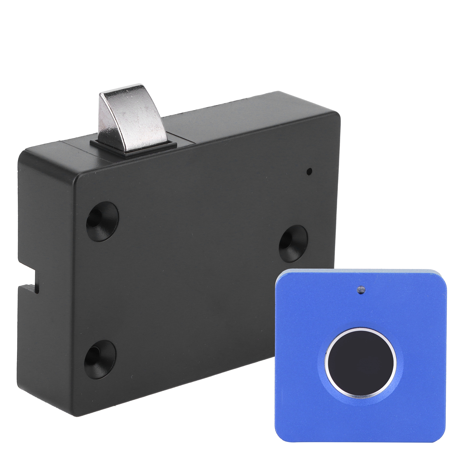 Intelligente Elektrische Schlösser Für Aluminiummöbel, Digitales Fingerabdruckschloss Für Schubladen Und Schränke, Blaues Quadrat, Kleines Elektronisches Vorhängeschloss