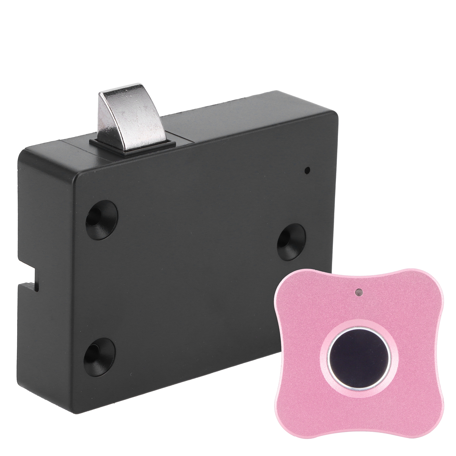 Intelligentes Fingerabdruckschloss Für Möbel, Aluminiumlegierung, Kleines Elektrisches Schubladenschloss, Blütenförmig, Rosa