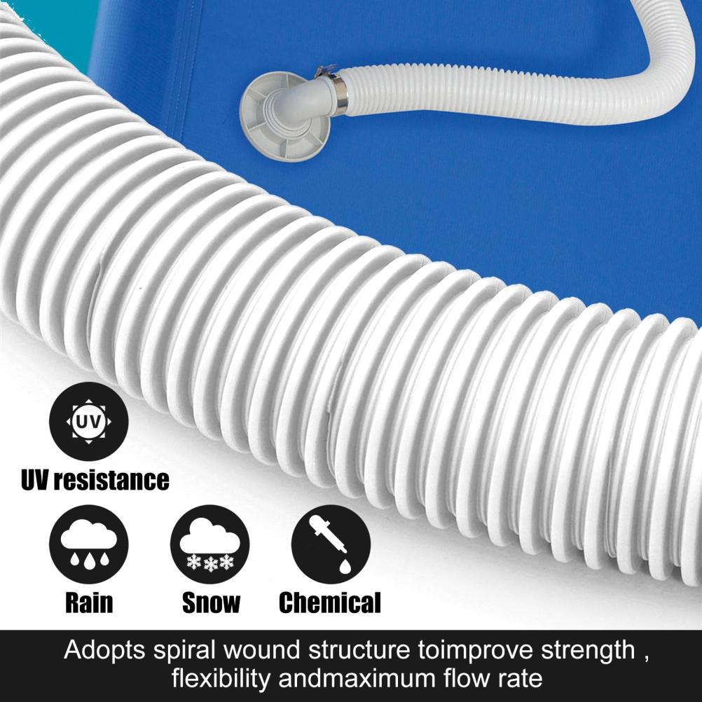 Ersatzschlauch Für Schwimmbadpumpen Mit Klemmen, Kompatibel Mit 300 Gph Und 330 Gph, Flexibel Und Robust, Filterzubehörset.