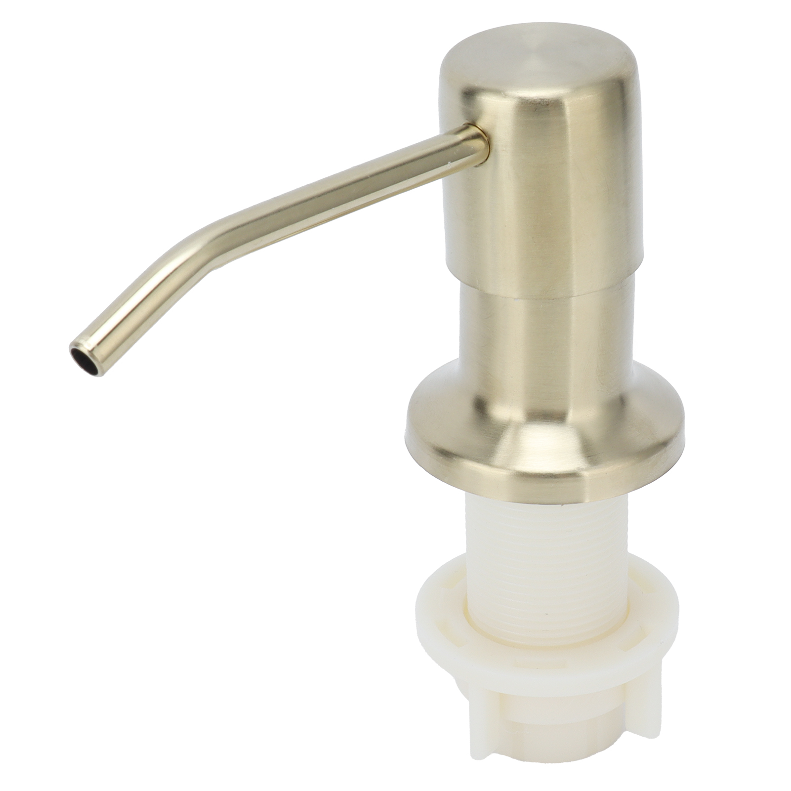 Flüssigseifenspender Für Die Küchenspüle, Versenkter Pumpenkopf Mit Verlängerungsrohr, Wasserhahnanschluss, Matt Schwarz, Edelstahl, 1 Stück.