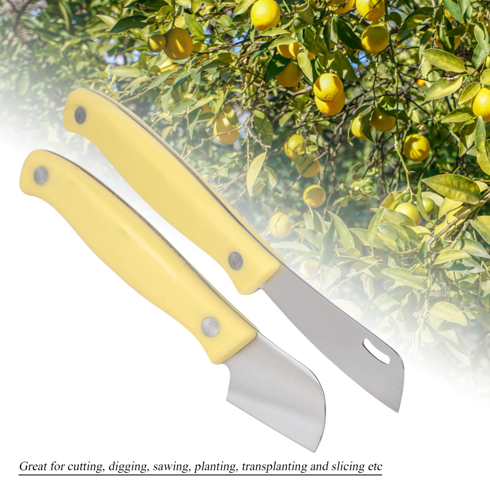 Set Aus 2 Veredelungsmessern Aus Hochkohlenstoffhaltigem Stahl Für Sämlinge Und Obstbäume, Professionelles Gartenwerkzeug