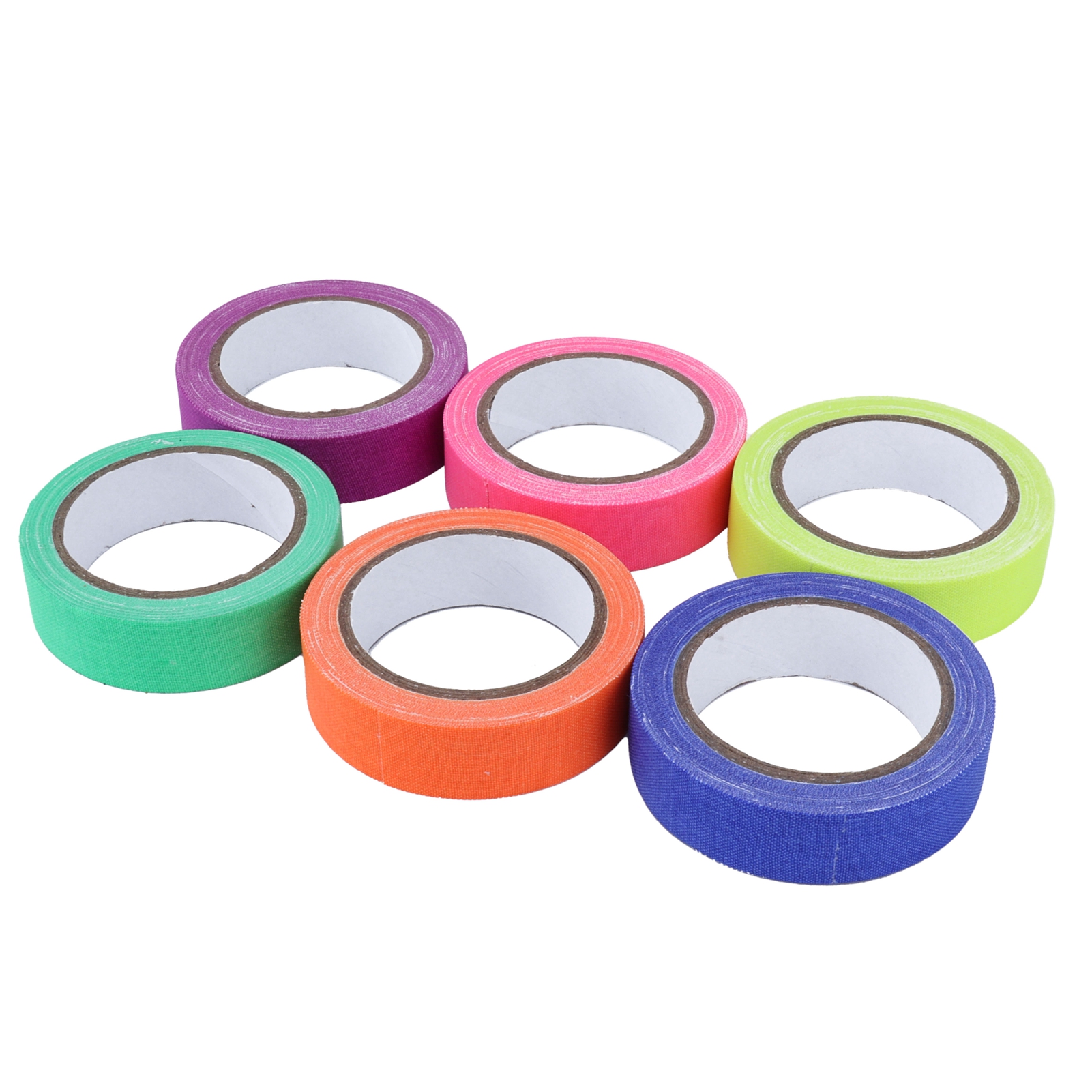 Fluoreszierendes Klebeband, 6 Farben, 6 Rollen Im Set, Uv-beständiges Baumwollgewebe, Bühnenzubehör Für Aufführungen