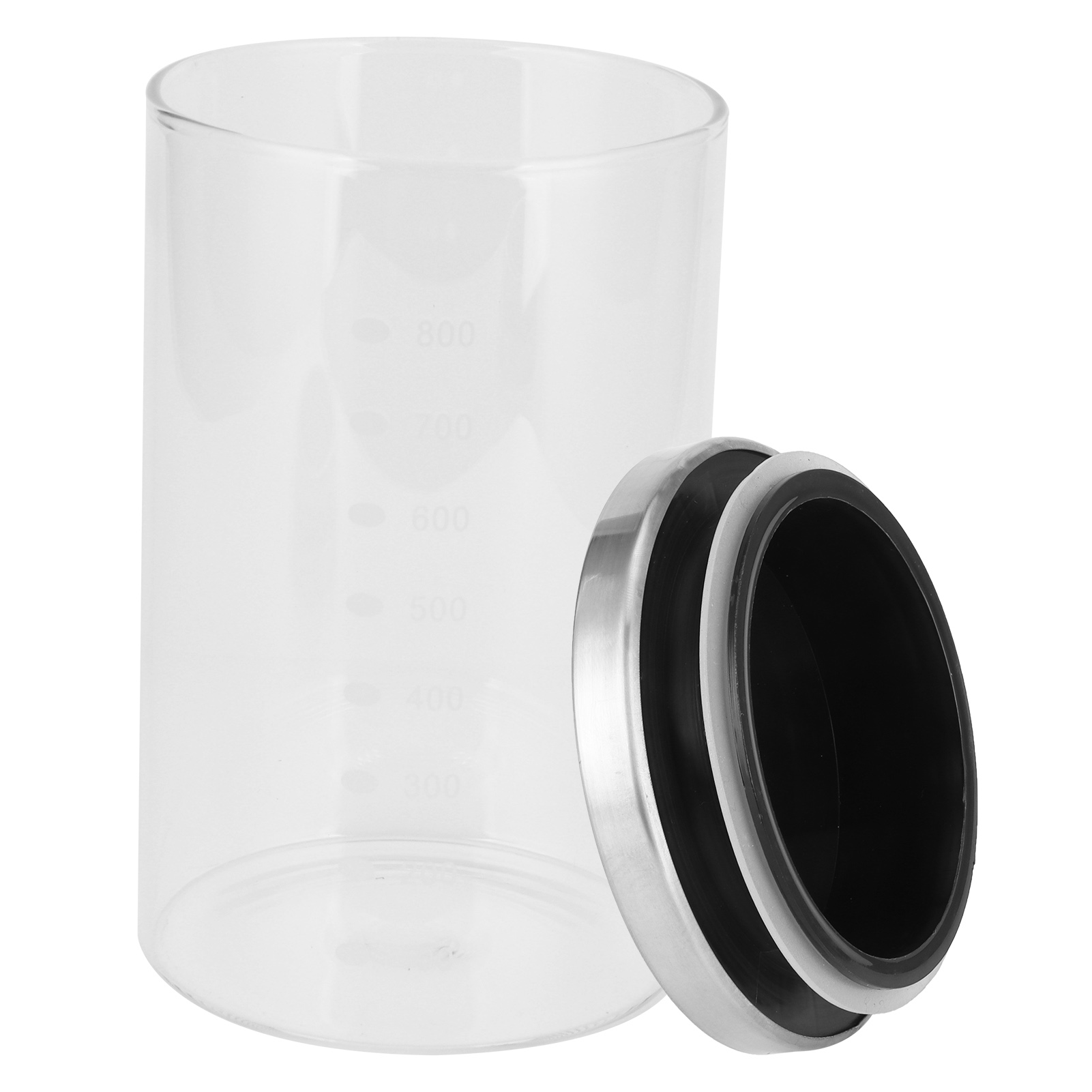 800-ml-vorratsglas Mit Edelstahldeckel, Skala, Luftdichtem Behälter Für Küche Und Haushalt.