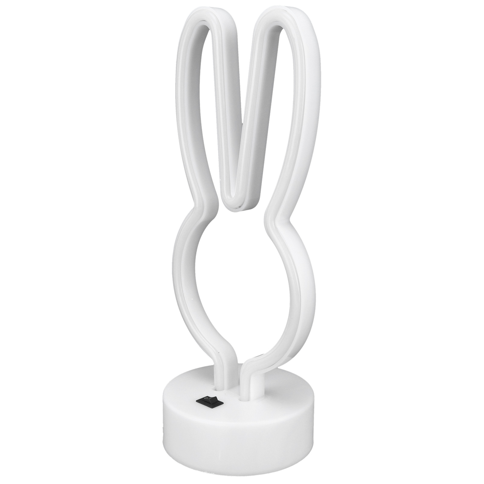 Led-nachttischleuchte In Hasenform Mit Sockel, Usb-/batteriebetrieb, Blau