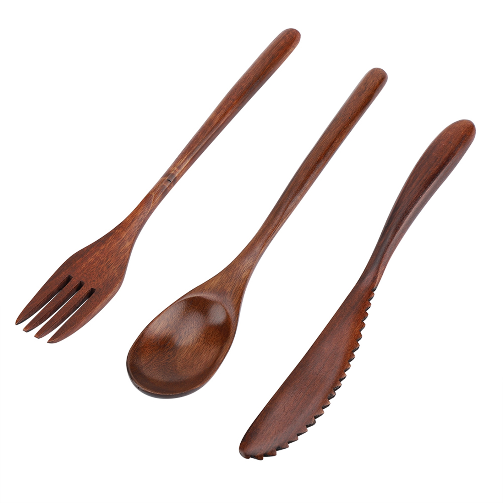 Wiederverwendbares Bambusbesteckset Im Japanischen Stil, Geschirrset Bestehend Aus Messer, Gabel Und Löffel, Umweltfreundlich Und Natürlich.