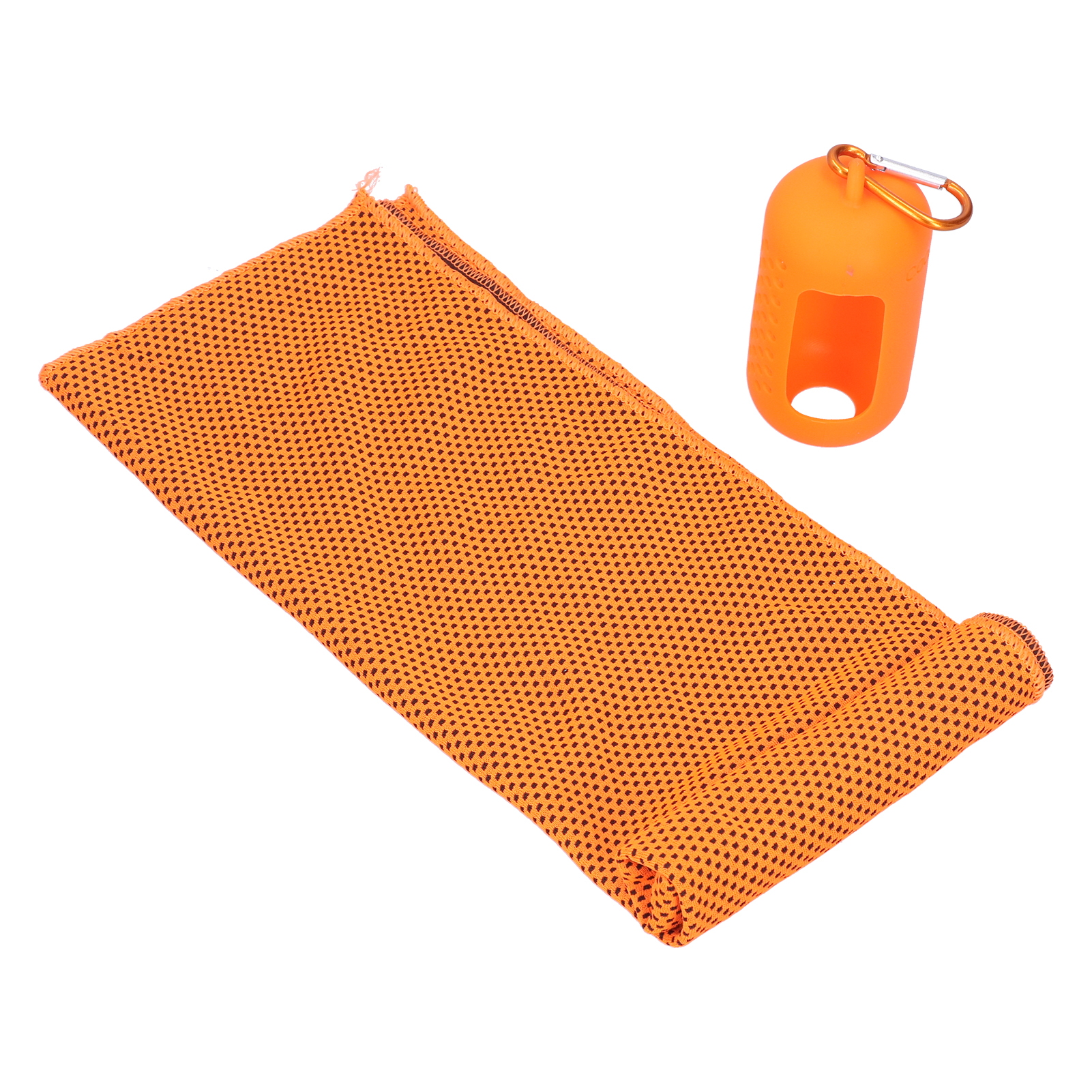 Tragbares, Schnelltrocknendes Kühlhandtuch Aus Polyester, Inklusive Silikonhülle, Ideal Für Sport, Wandern, Camping, Fitnessstudio Und Outdoor-aktivitäten, Leicht Und Wiederverwendbar