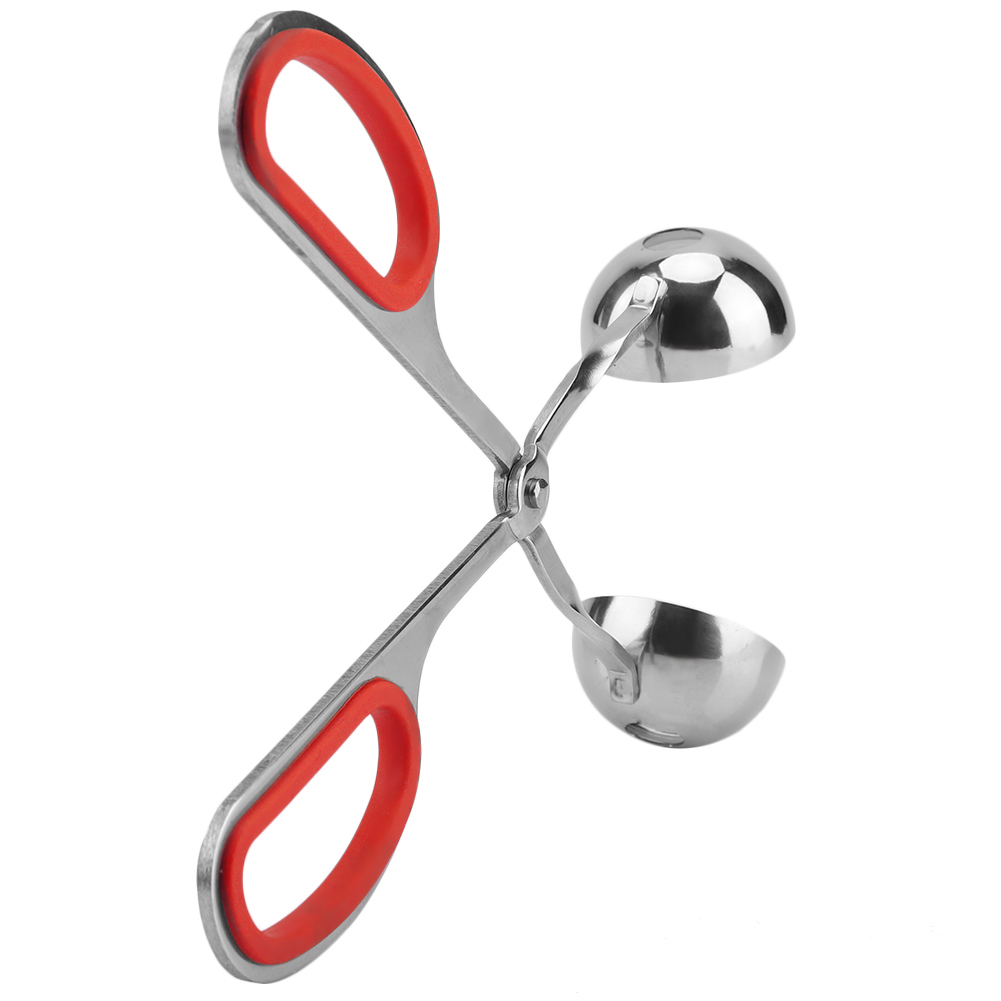 Antihaftbeschichtete Edelstahl-fleischbällchen- Und Reisform, Praktisches Küchenutensil, Rote Zange, 1 Stück
