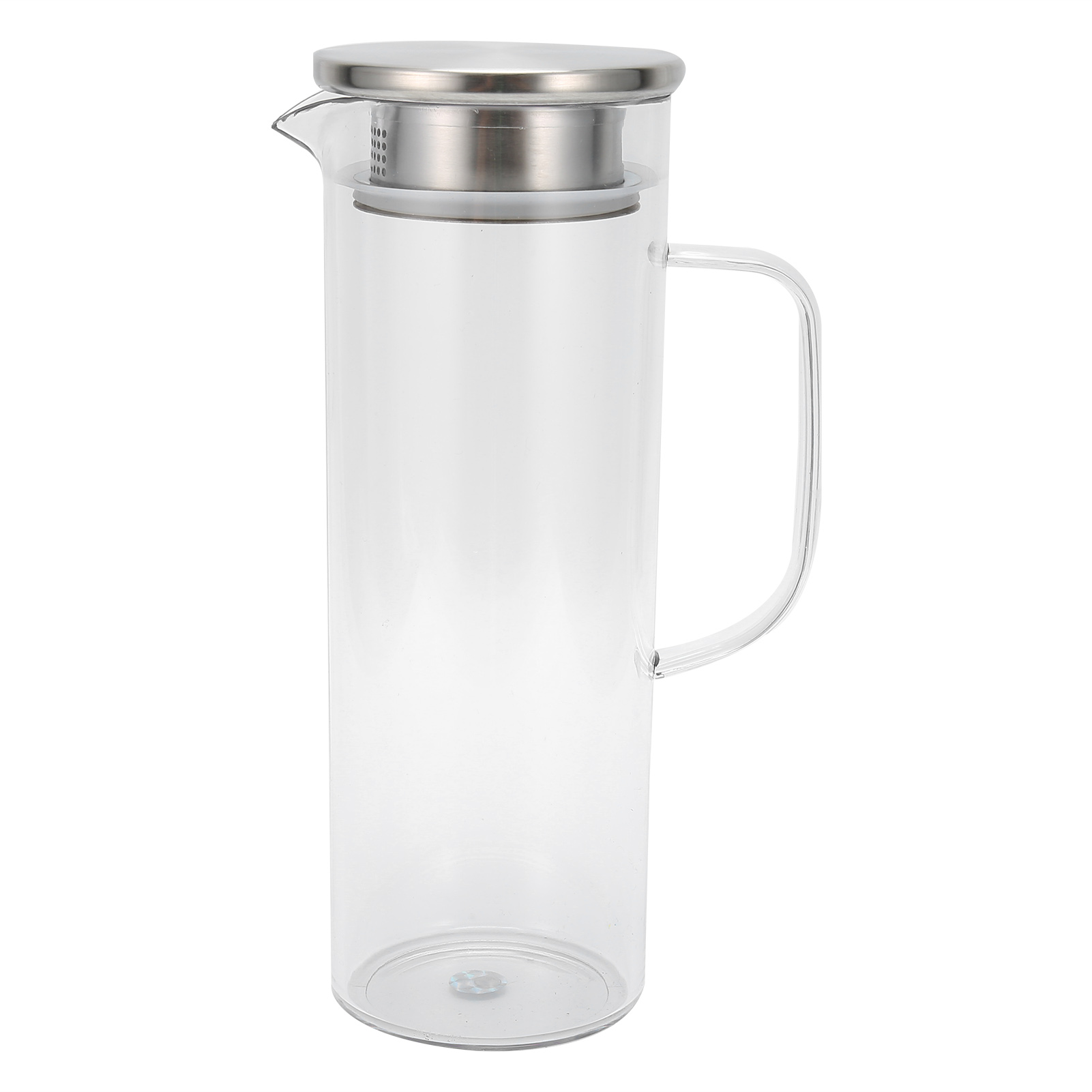 1100-ml-kaltwasserflasche, Transparenter Krug Mit Edelstahldeckel Für Säfte Und Getränke, Für Den Heimgebrauch, Frischhaltebehälter