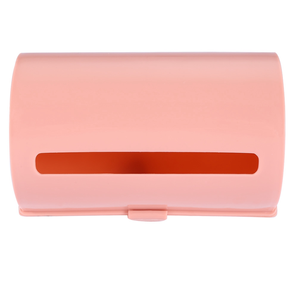 Wandmontierter Klebespender Für Müllbeutel, Rosa Aufbewahrungsbox Aus Kunststoff, Wandmontage Ohne Bohren, Abfallbeutel-organizer, 1 Stück