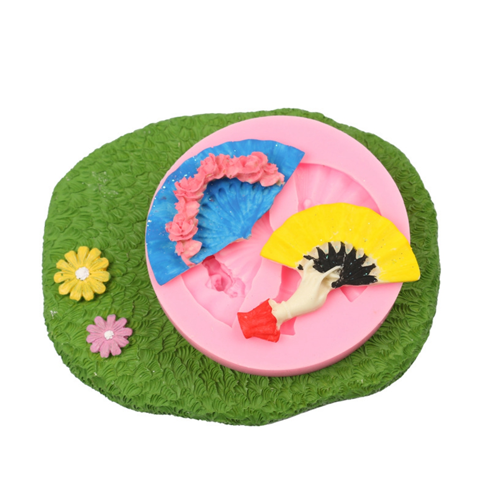 Fächerförmige Silikonform Für Gebäck, Kuchen, Kekse, Schokolade Und Zuckerpaste, Wiederverwendbares Backutensil, Flexible Gebäckform