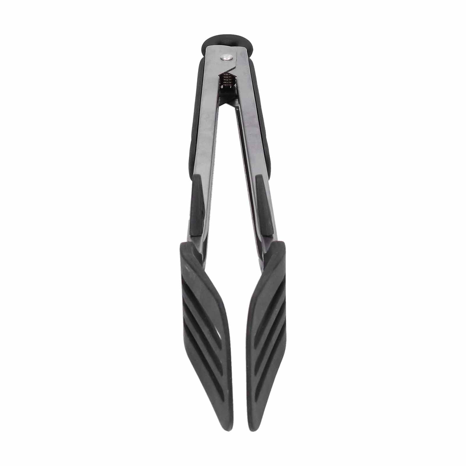 Küchenzange Aus Edelstahl Und Silikon, Steak- Und Grillzange, Grillbesteck, 30 Cm, Schwarz, 2er-set