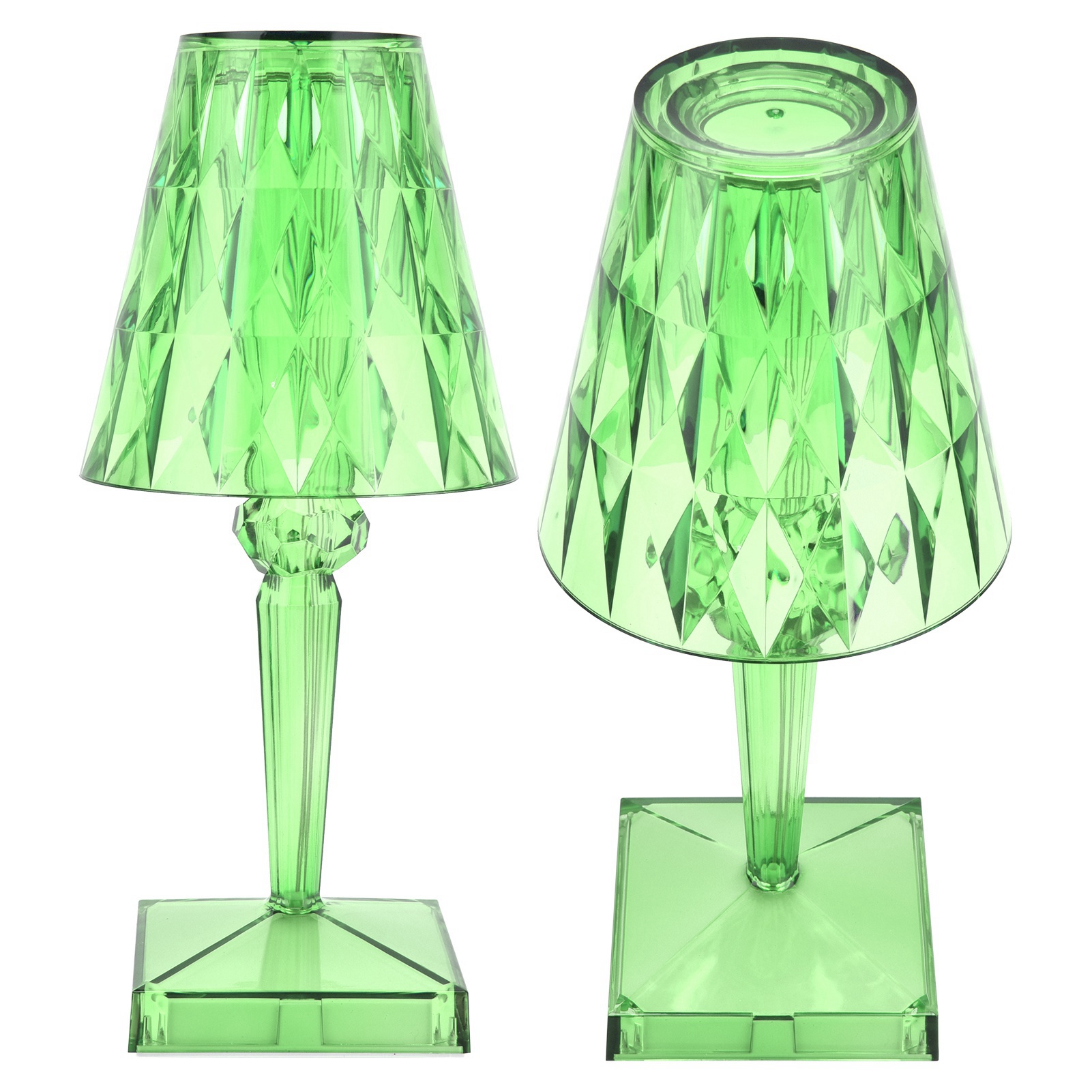 Dimmbare Led-schreibtischlampe Mit Kristallprisma, Innenbeleuchtung Mit Usb-ladefunktion, Grün