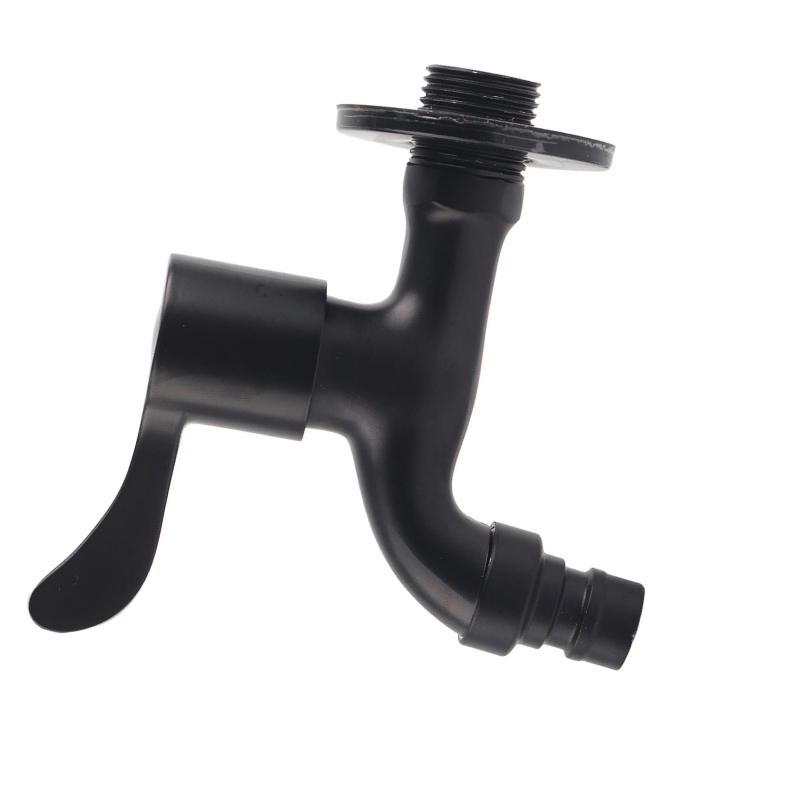 Schwarzer, Wandmontierter Wasserhahn Aus Edelstahl 304 Für Garten, Spüle Oder Waschmaschine, Robuster Außenwasserhahn