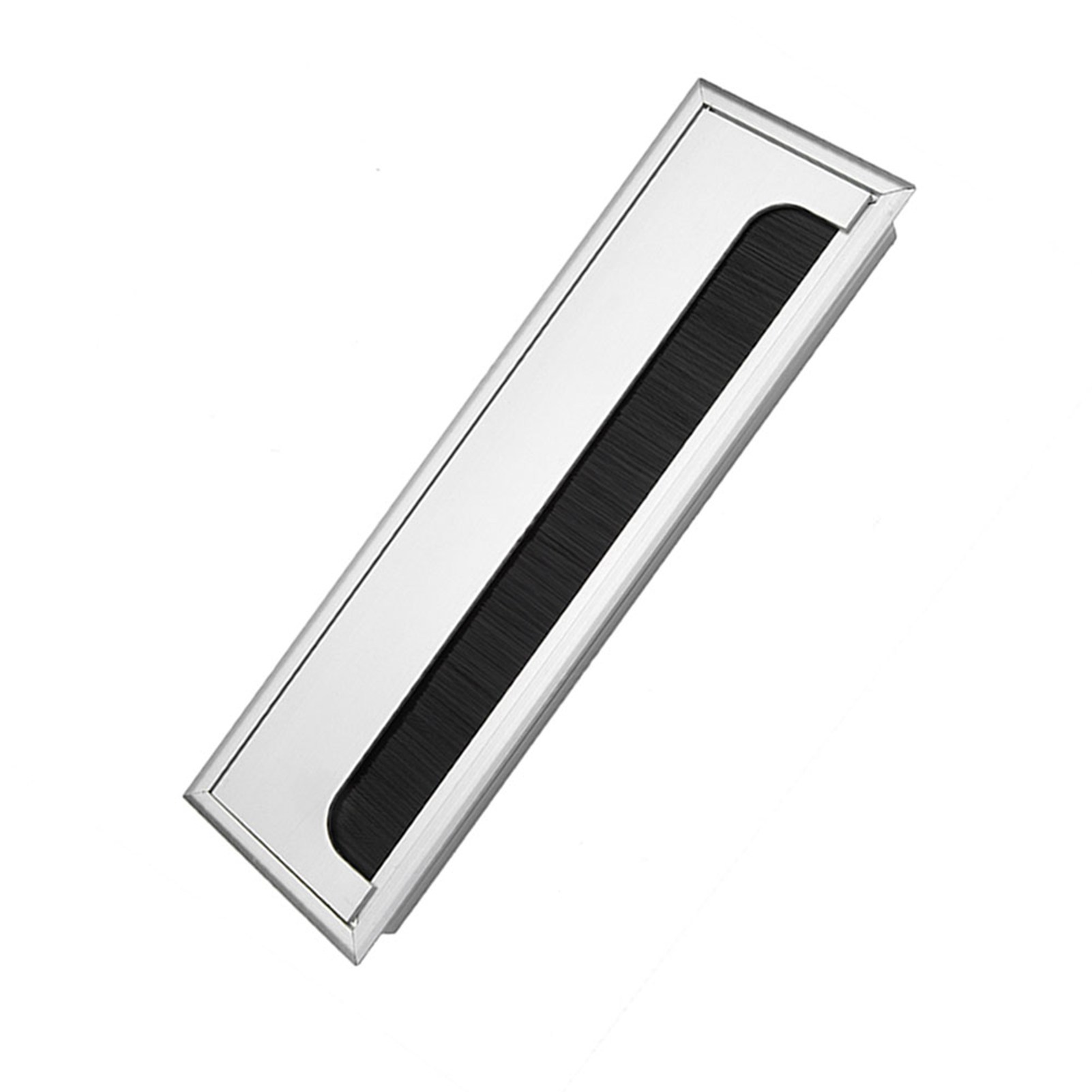Quadratische Kabeldurchführung Aus Aluminium Für Schreibtische, Computertisch-einsatz, Lochabdeckung, Große Ausführung, Metalloberfläche, Kabelmanagement.