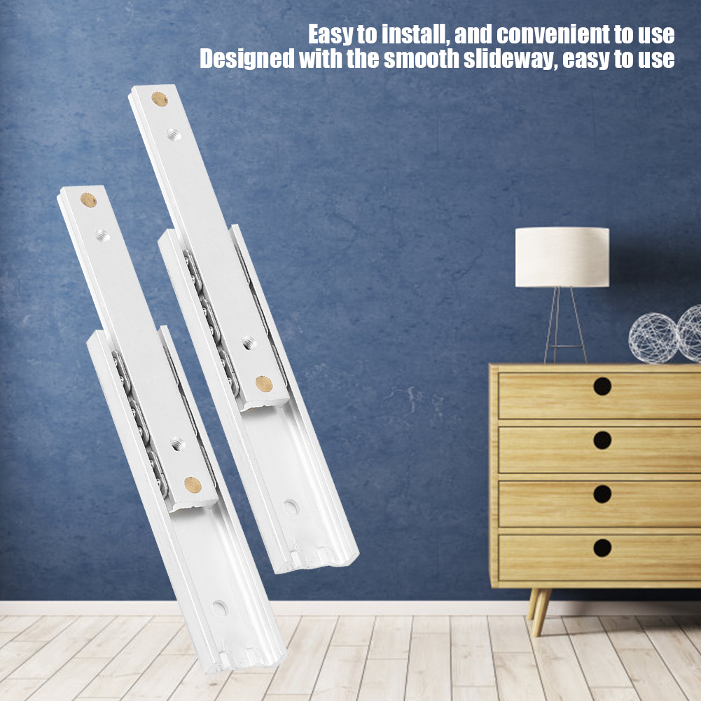 Set Mit 2 Robusten Schubladenschienen Aus Aluminiumlegierung, Leichtgängig Für Möbel Und Schränke, 70 Mm