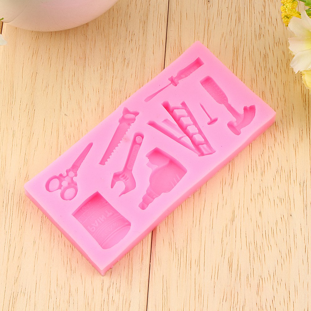 Silikon-kuchenform, Hammer Und Schraubenschlüssel Für Fondant, Diy-gebäckform, Dekorationszubehör, 2er-set, Für Den Professionellen Und Privaten Gebrauch.
