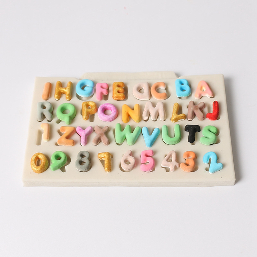 Silikon-kuchenform Mit Englischen Großbuchstaben Und Zahlen, Diy-gebäckdesign-werkzeug