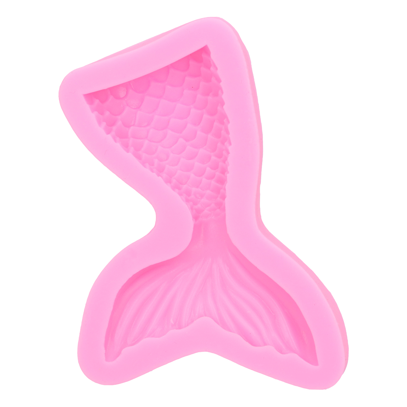 Silikonform In Fischschwanzform Für Schokolade, Fondant Und Gebäck, Tortendekorationswerkzeug, Rosa, Groß, 11 X 8 X 2 Cm
