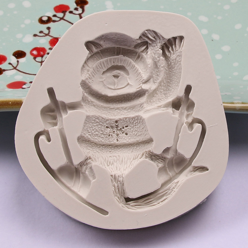 Weihnachtsserie Diy Schokoladen-silikonform, Hirsch, Tannenzapfen, Bär, Dekorative Kuchenform 04