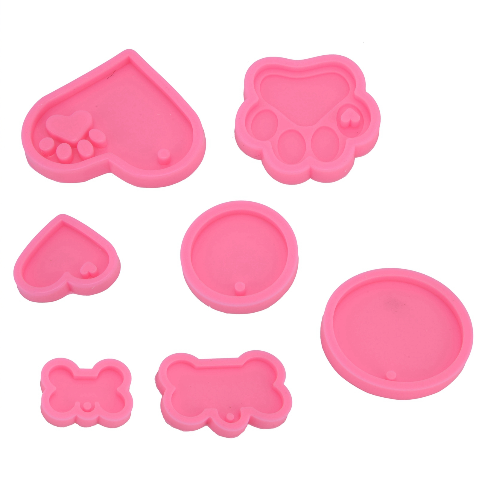 7-teiliges Set Silikon-schokoladenformen, Niedliche Diy-fondantformen, Backwerkzeug Für Gebäck Und Kochen
