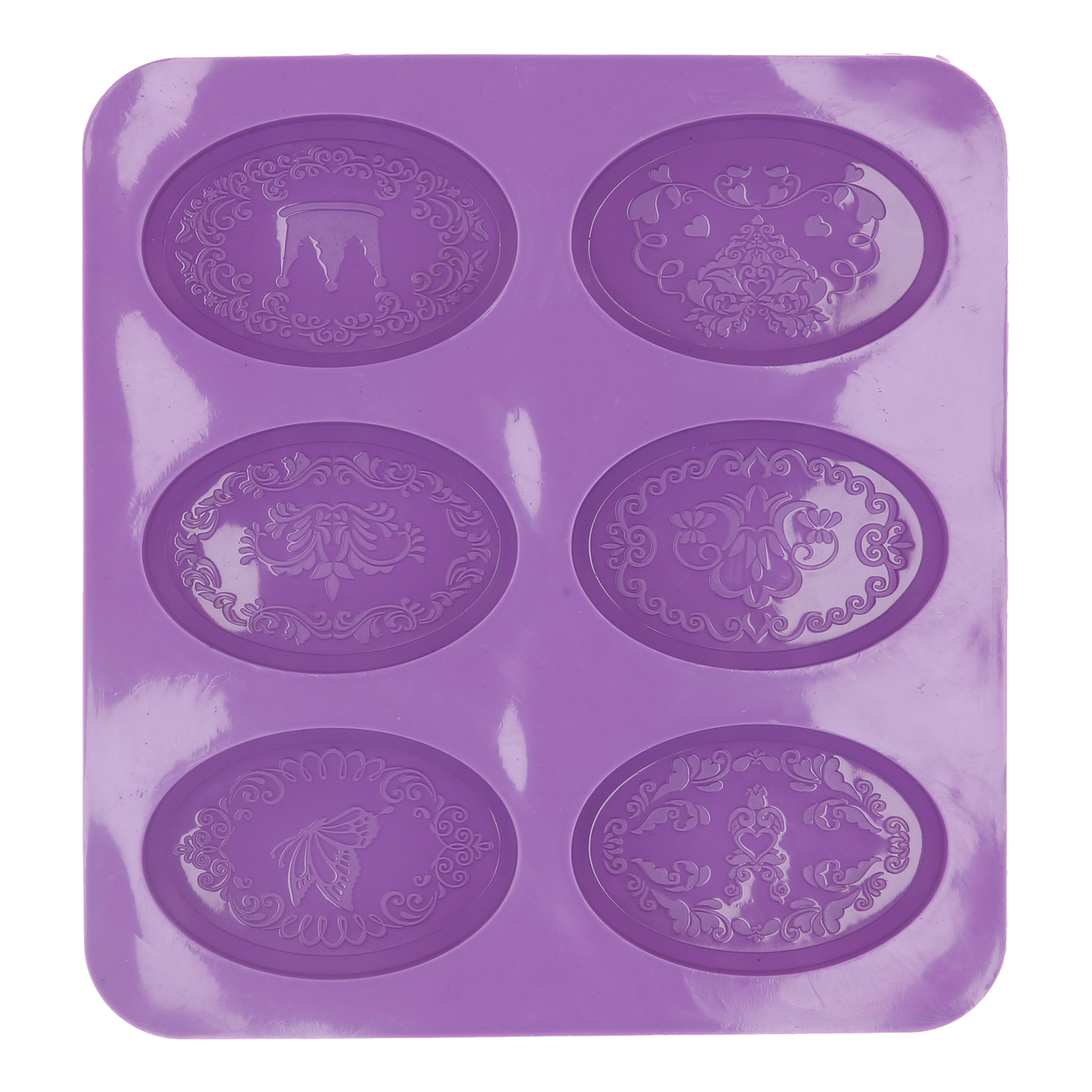 Originale Ovale Silikon-seifenform Mit 6 Mulden, Handgefertigt Für Selbstgemachtes Backen Und Kreative Seifenherstellung