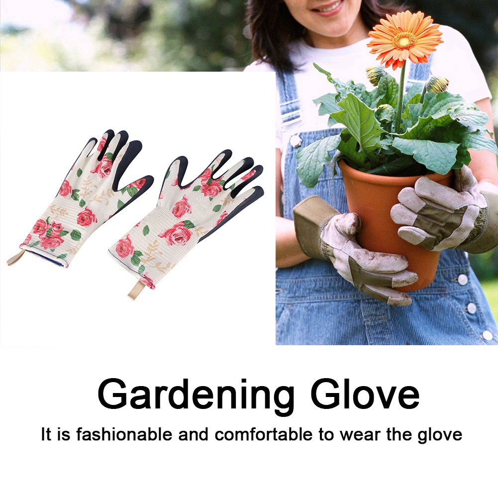 Paar Lange Damen-gartenhandschuhe, Rutschfest, Wasserdicht, Durchstichfest (rosa, Größe L)