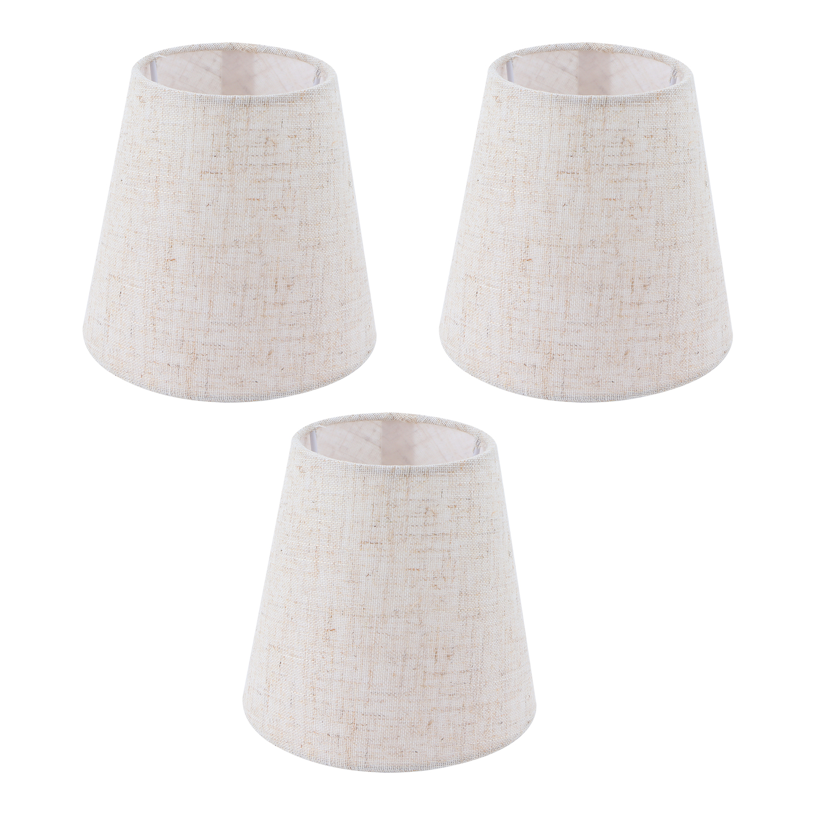 3-teiliger Lampenschirm Aus Leinen, E14-fassung, Meson-stil, Für Kerzenleuchter, Hotel- Und Ktv-dekoration, Elegante Beleuchtung.