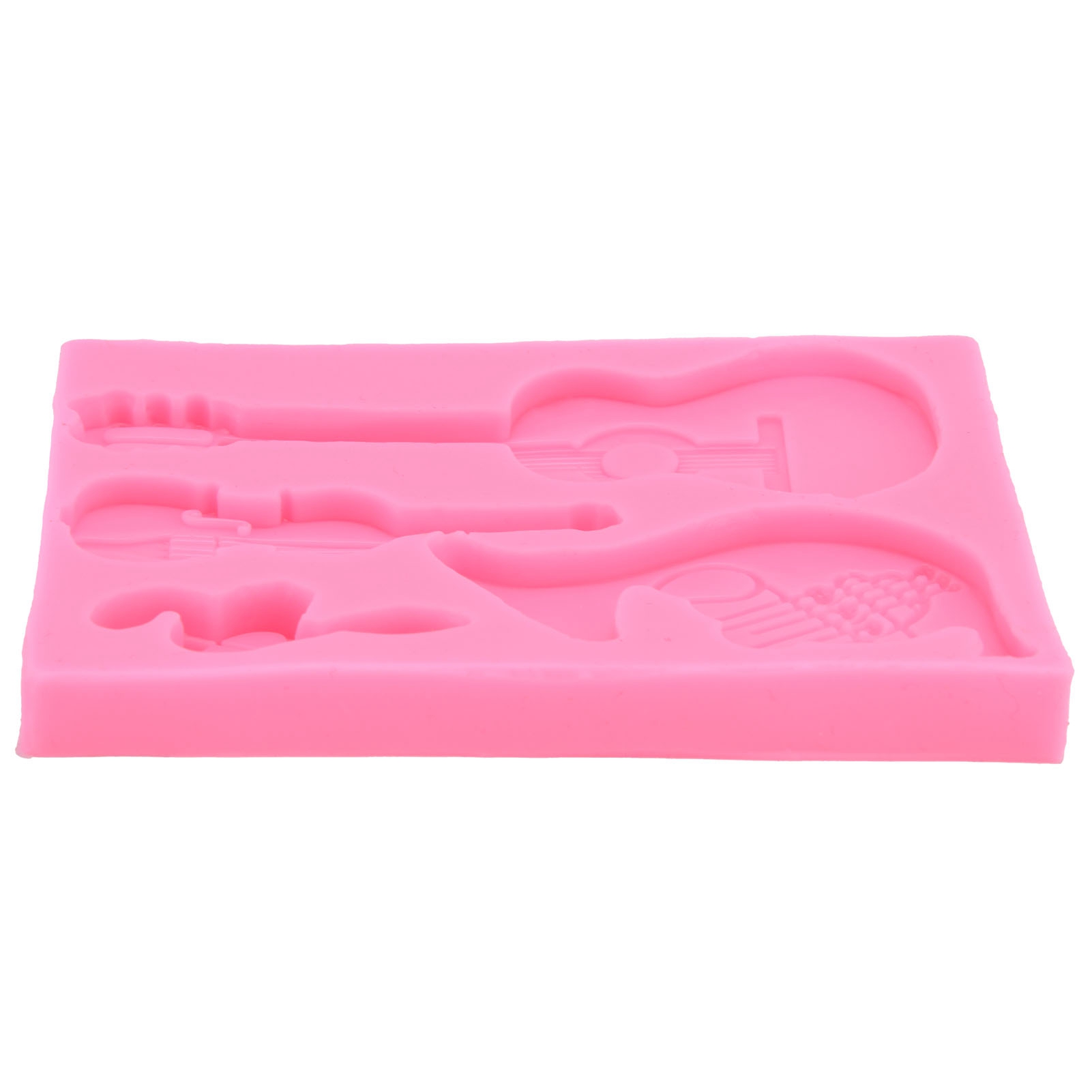 Gitarrenförmige Silikonform Für Schokolade, Fondant, Tortendekoration, Hausgemachtes Gebäck, Kochen, Kreatives Modellierwerkzeug.
