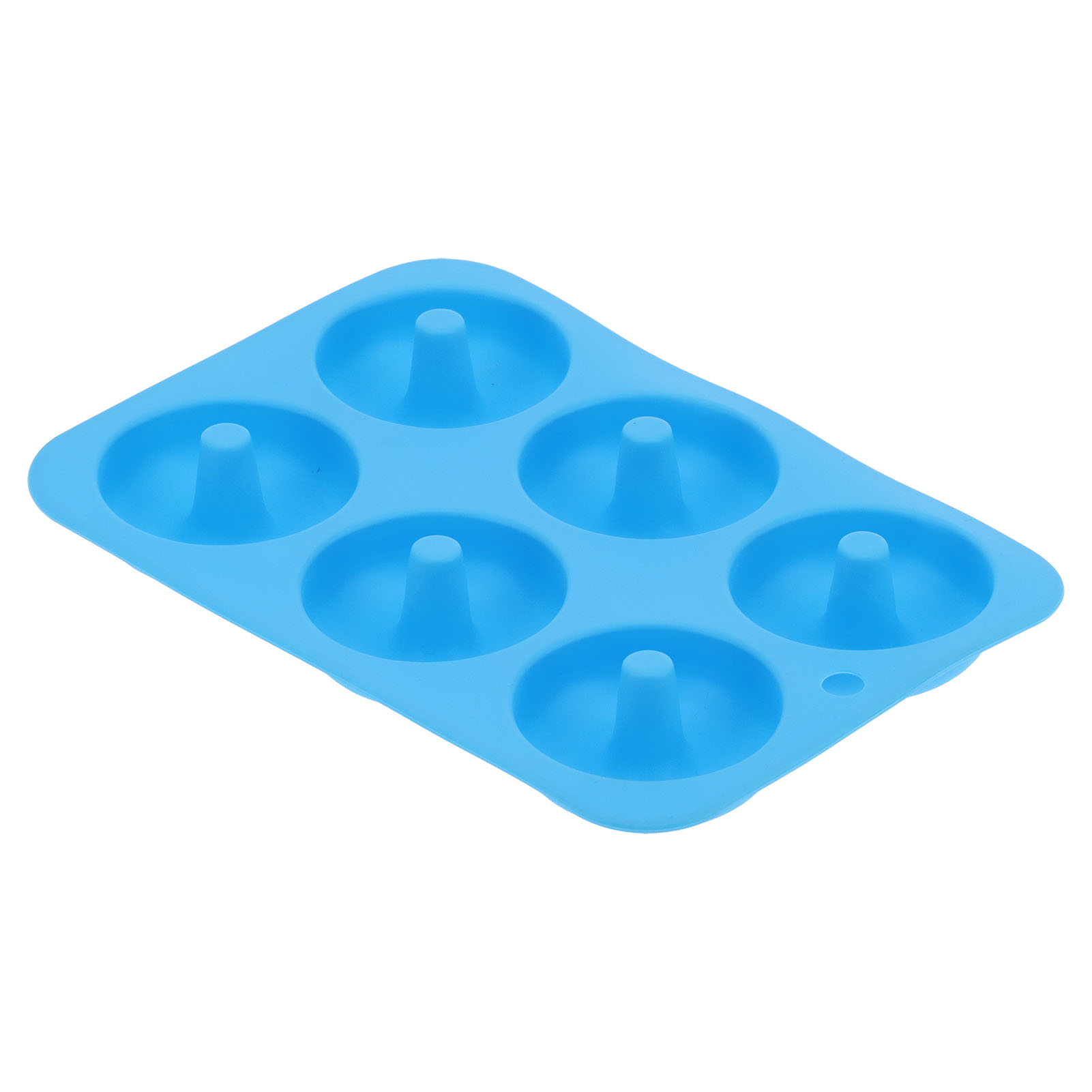 Silikon-donutform Mit 6 Mulden, Runde Form Für Schokolade, Kuchen Und Brot, Backblech, Gebäckzubehör, Blau