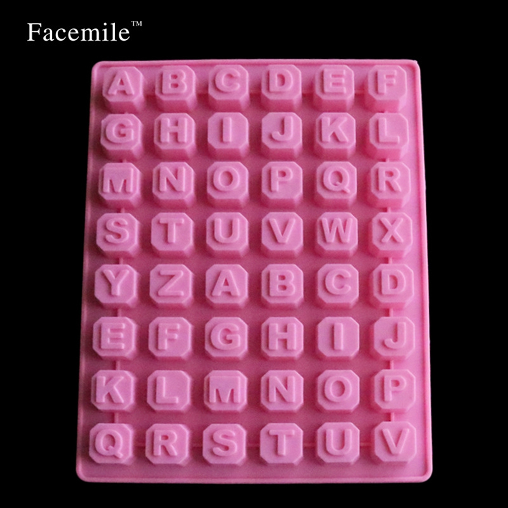 Dekorative Silikonform Für Fondant, Eiswürfel, Diy-seife, Gebäckwerkzeug, Englische Buchstaben, Praktische Größe.