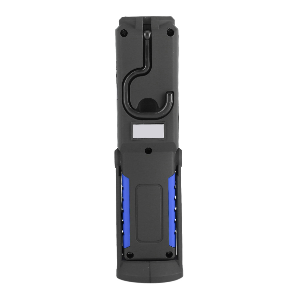Wiederaufladbare 3-w-cob-led-taschenlampe, Camping- Und Notfallleuchte Mit Magnethalterung, Tragbare Arbeitsleuchte, Blau, 2 Modi