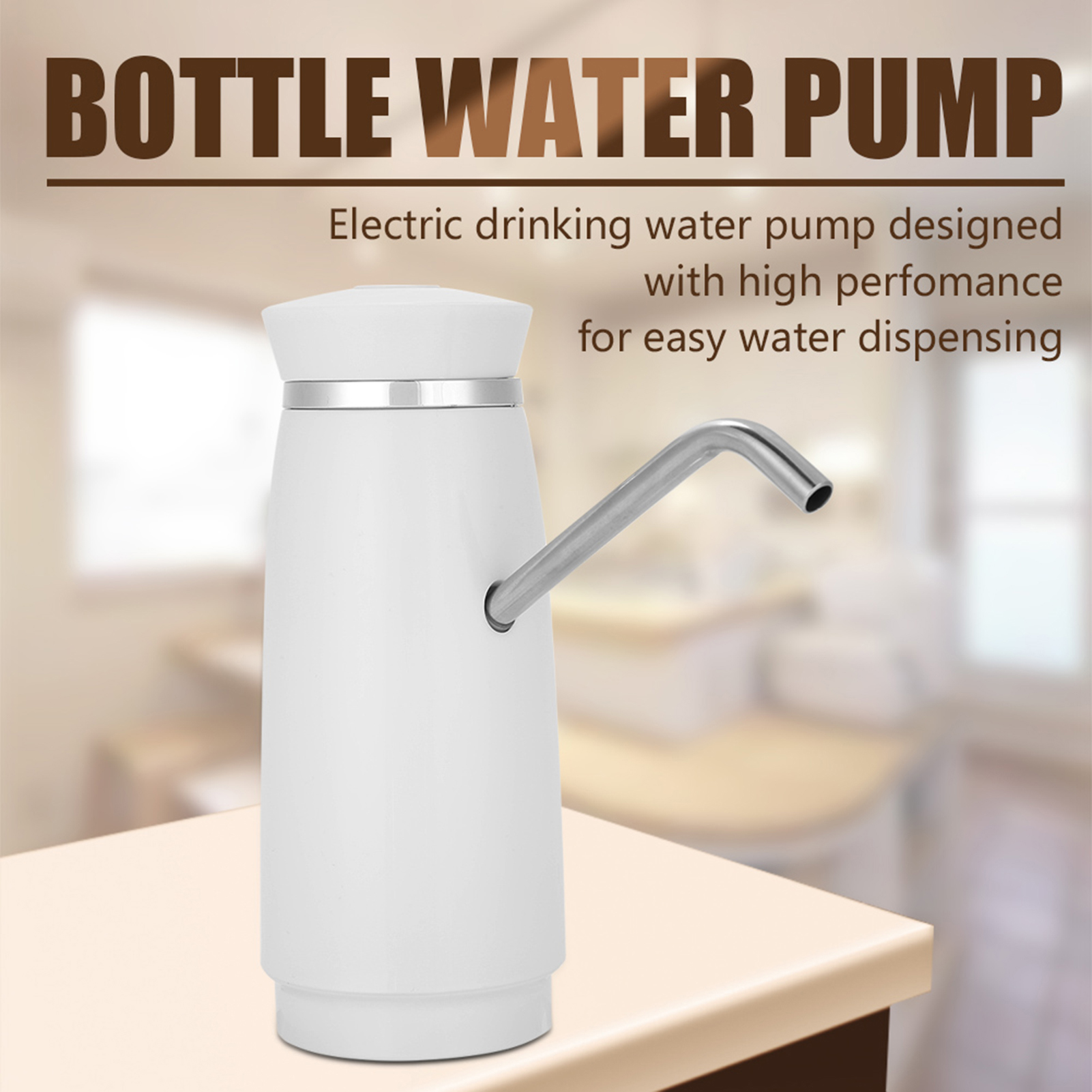Automatischer Elektrischer Wasserspender Für Flaschen, Wiederaufladbare Usb-wasserpumpe, Schnellladefunktion, Tragbar, Weiß, Für Den Heimgebrauch.