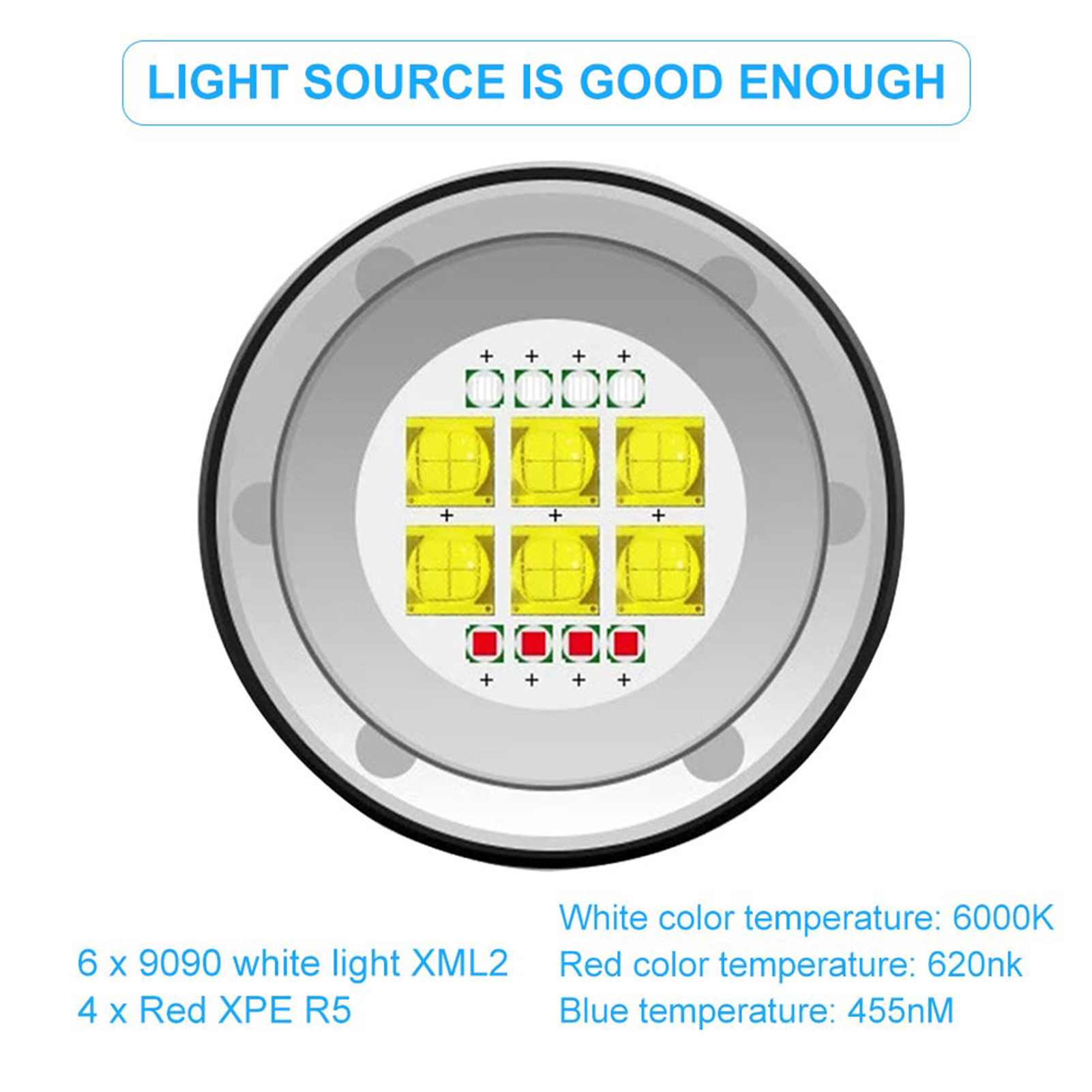 3,7 V 28800 Lumen Led-taucherlampe (80 M), Fotobeleuchtung Mit Montagehalterung