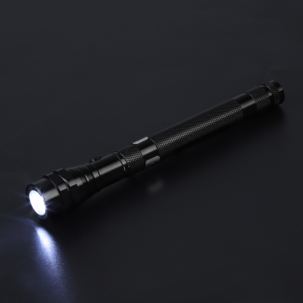 Mini-multifunktions-led-taschenlampe, Flexibler, Teleskopierbarer Dreharm, Magnetische Spitze, Schwarz, Tragbar, Wiederaufladbar, Für Bastelarbeiten Und Camping