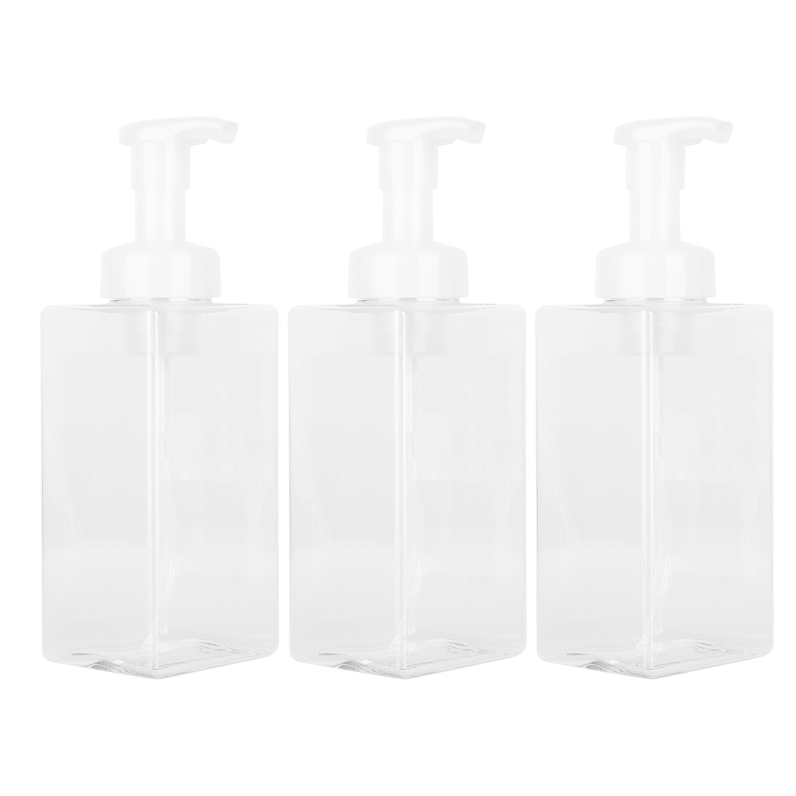 Nachfüllbarer 3-teiliger Schaumseifenspender Mit Pumpflasche, 400 Ml Kunststoffflasche, Für Duschgel Und Gesichtsreiniger