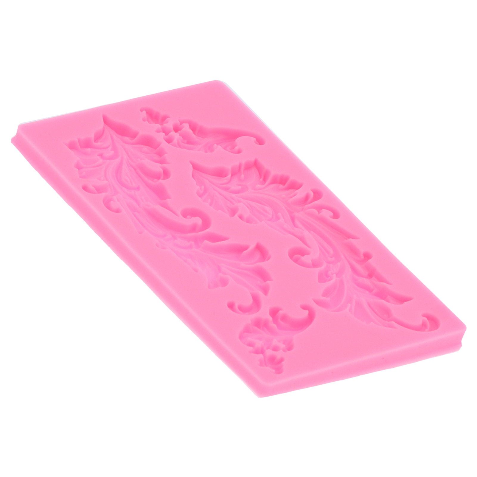 Strukturierte Silikon-kuchenform Mit Blattmuster, Für Selbstgemachte Schokolade Und Gebäck, Rosa, Für Küche Und Backen