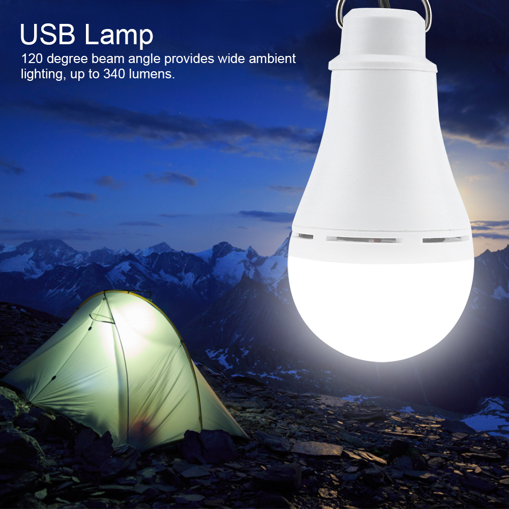 Wiederaufladbare Usb-led-lampe, Tragbare Wasserdichte Glühbirne, Dimmbares Licht Für Camping, Wandern, Notfälle, Outdoor-aktivitäten, Tragbares Nachtlicht, Kabellos, 3 Modi, Ideales Überlebensset.