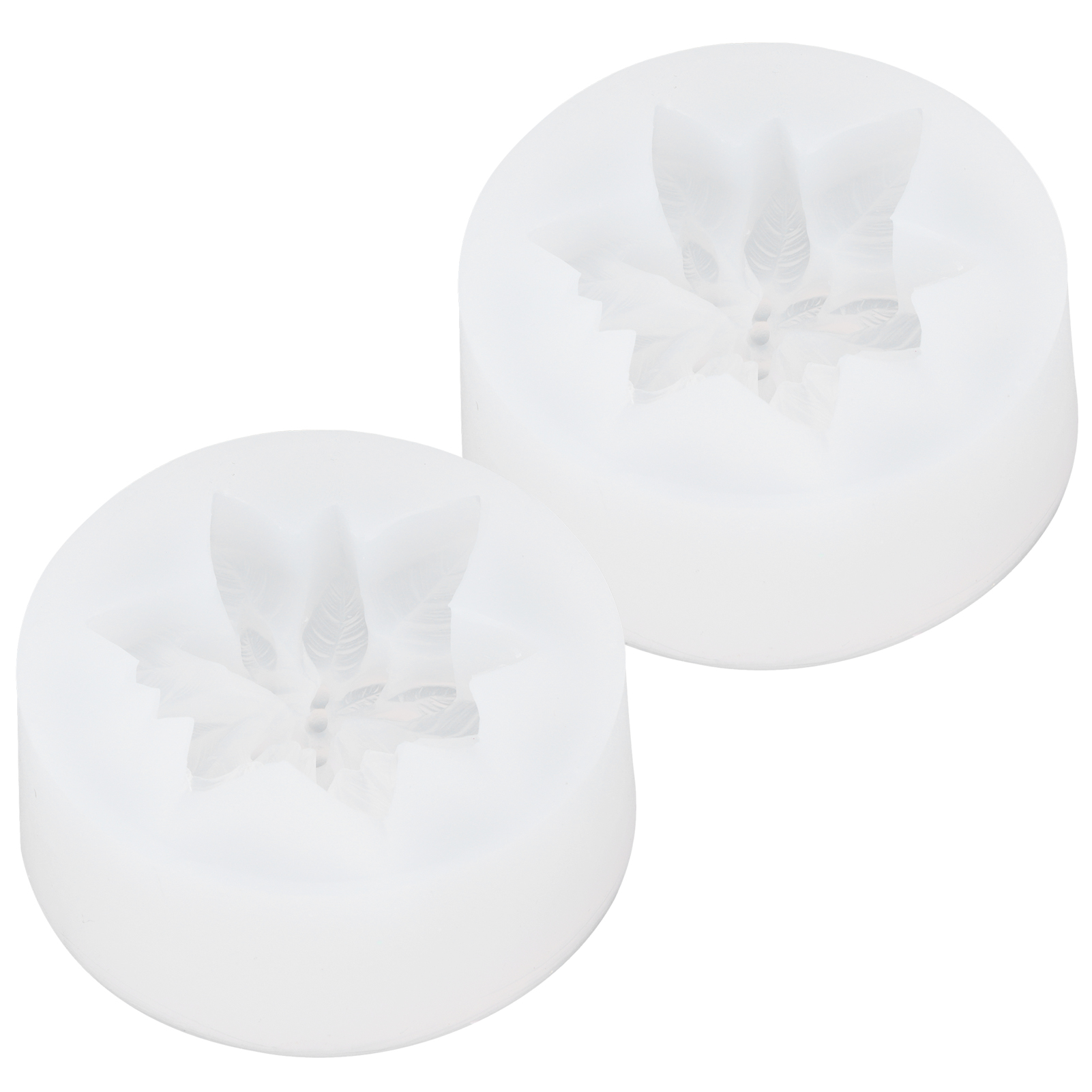 Set Mit 2 Silikon-blumenformen Für Diy-kerzenherstellung, Gips, Schokolade, Kuchen, Seife, Kreative Formen
