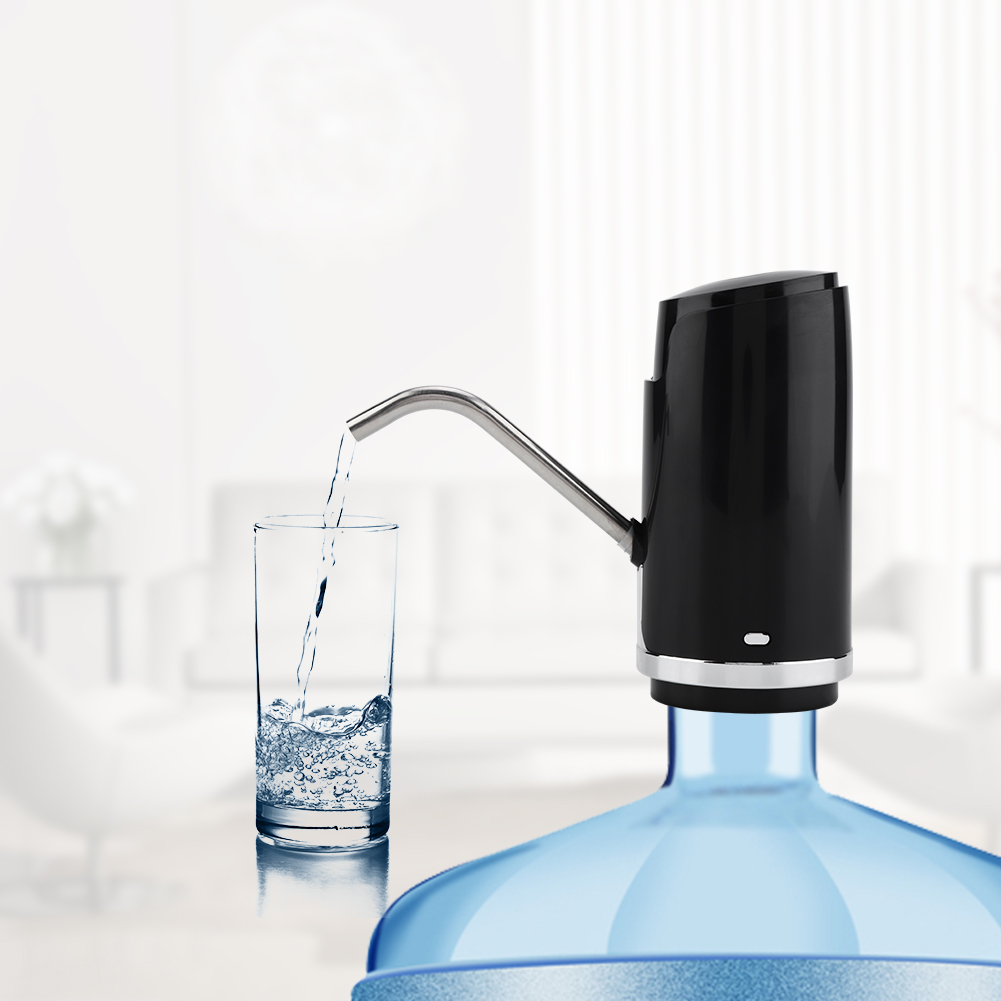 Tragbarer, Per Usb Aufladbarer Wasserspender Für Flaschen, Berührungslose Elektrische Wasserpumpe, Für Zuhause, Küche Oder Büro, Schwarz
