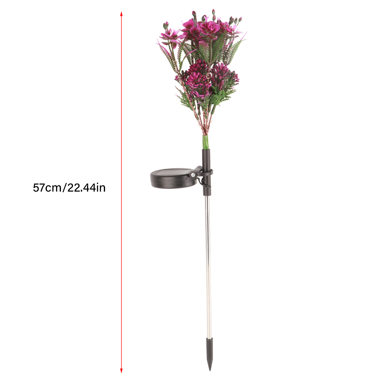 Dekorative Solar-gartenleuchte, Led-beleuchtete Orchideenblüte, Gartenstecker, Wasserdicht, 2er-set, Kabellos