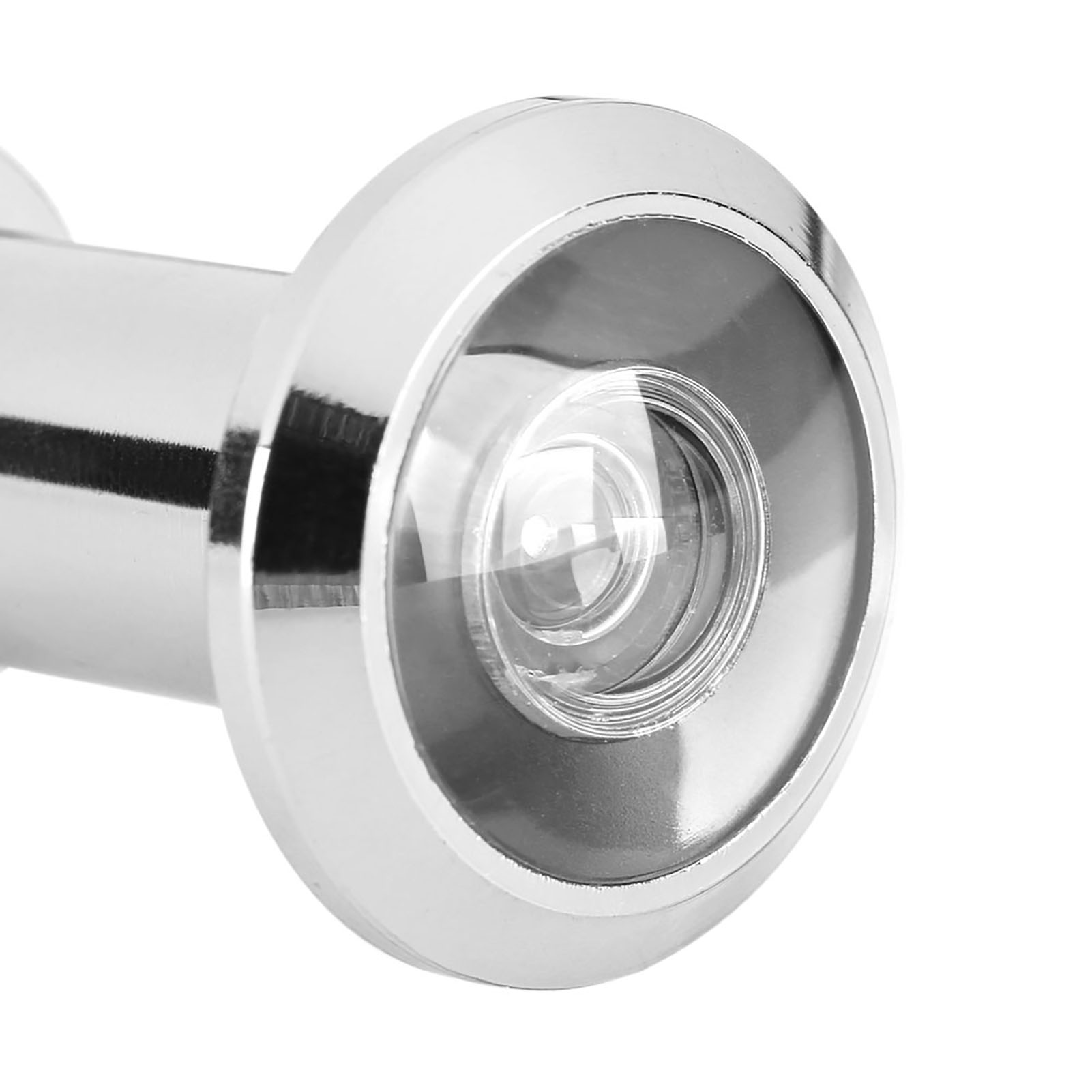 Optischer Türspion Mit 180°-winkel, Messingtür-sichtfenster Mit Verstärkter Sichtschutzabdeckung, Polierte Chromoberfläche, Panoramablick, Haussicherheit
