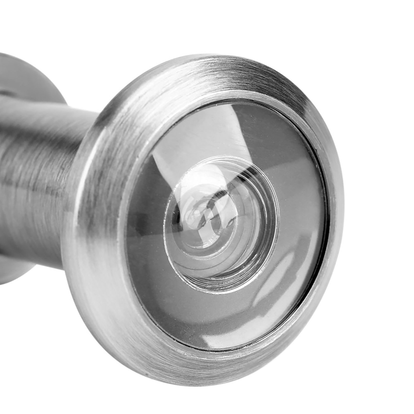 Optischer Türspion Mit 200° Weitwinkel, Robuste Sichtschutzwand Aus Gebürstetem Edelstahl, Sicherheitsspion, Oberfläche In Gebürstetem Chrom
