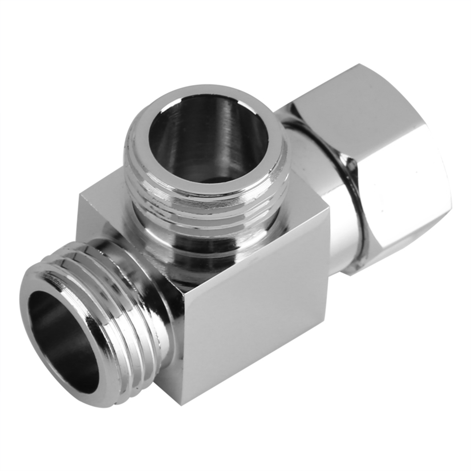 Verchromter 3-wege-umstellarm Mit G1/2"-t-stück Für Duscharm Und Wandarmatur