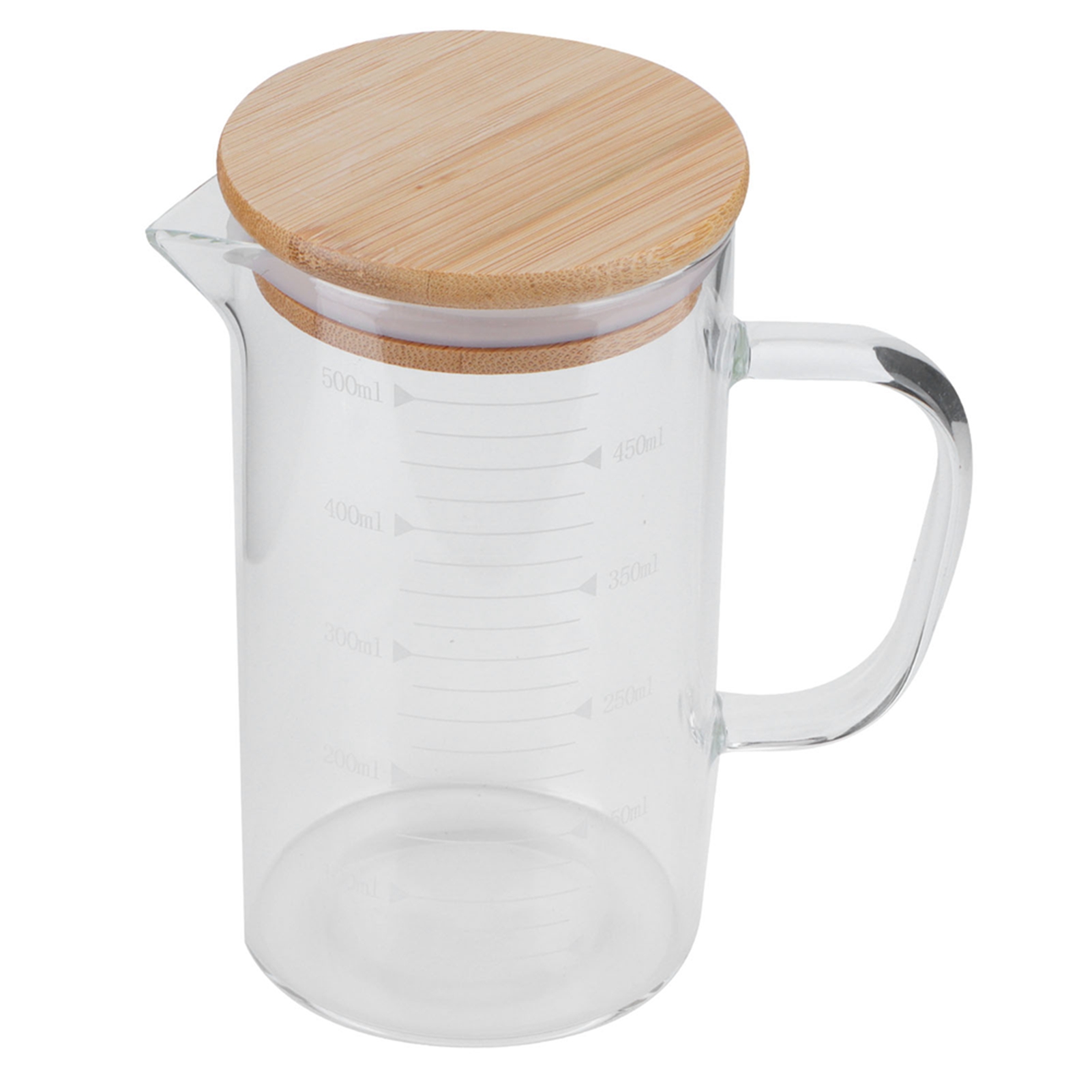 500-ml-messbecher Aus Borosilikatglas Mit Deckel, Hitzebeständig, Für Hotel, Restaurant Und Zuhause