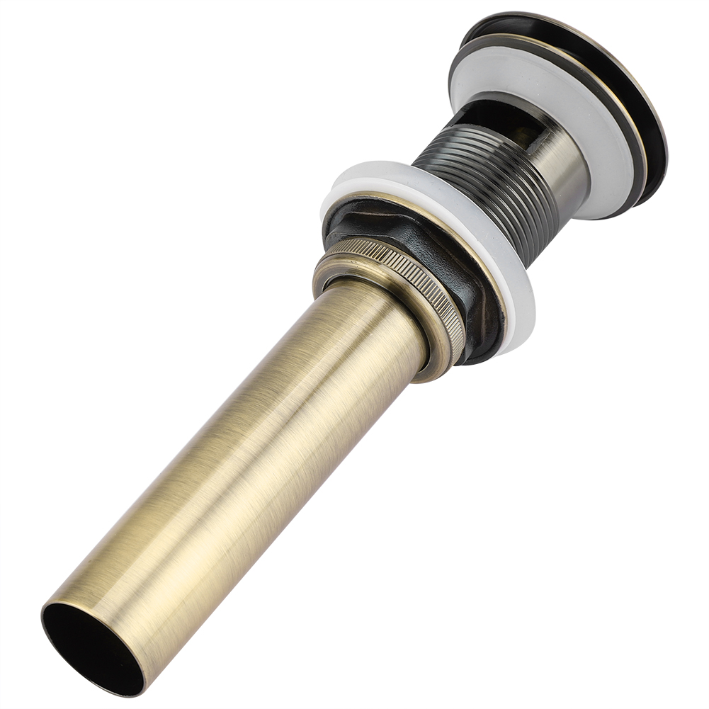 Waschtischarmatur-set, G1/4 Messing, Bronzegrün, Klick-klack-ablaufgarnitur Mit Überlauf, Patinierte Bronzeoberfläche, Pop-up-mechanismus Für Waschbecken, Komplettset